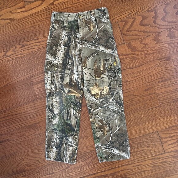 Browning Youth Cargo Camoflage Hunting Pants Size Medium  Deer Hunt Duck Hunt - Picture 10 of 10